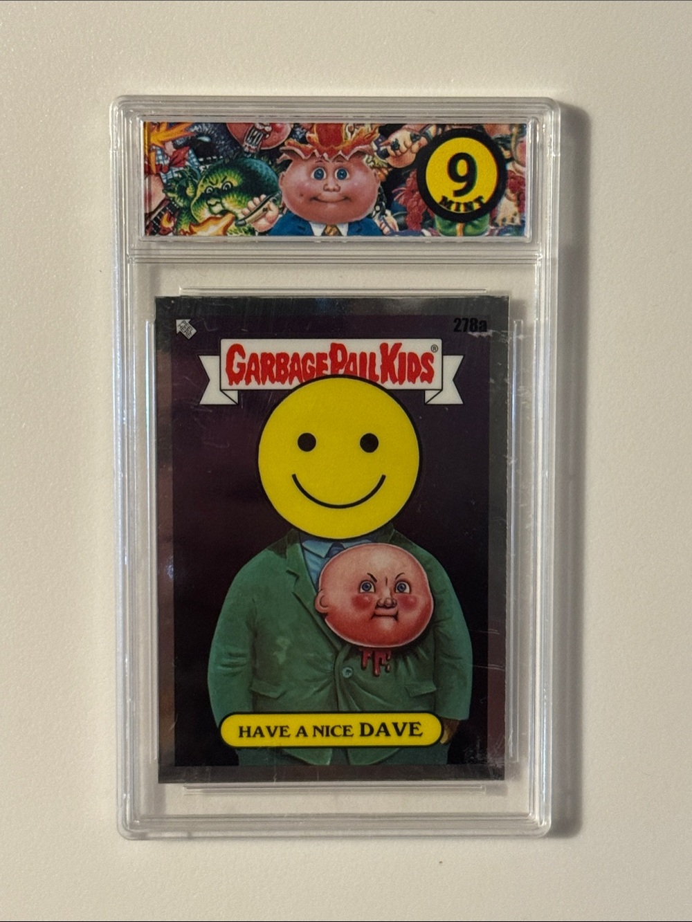 2024 Topps Garbage Pail Kids Card 278a “HAVE A NICE DAVE” smiley Mint